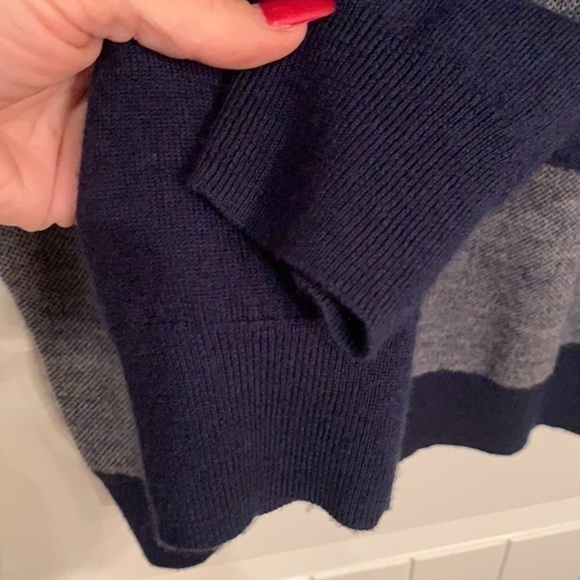 Ethan pierce 100% fine merino wool two tone 1/4 quarter zip sweater - Picture 5 of 7